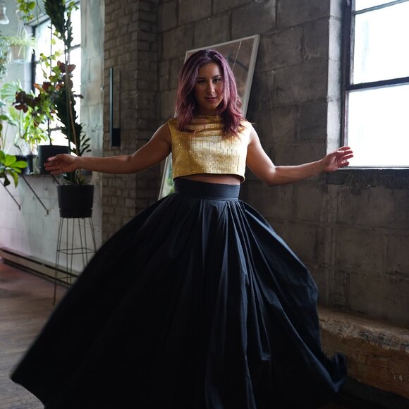 Brunello Cucinelli Black Goddess Skirt Made in Italy - Picture 3 of 5